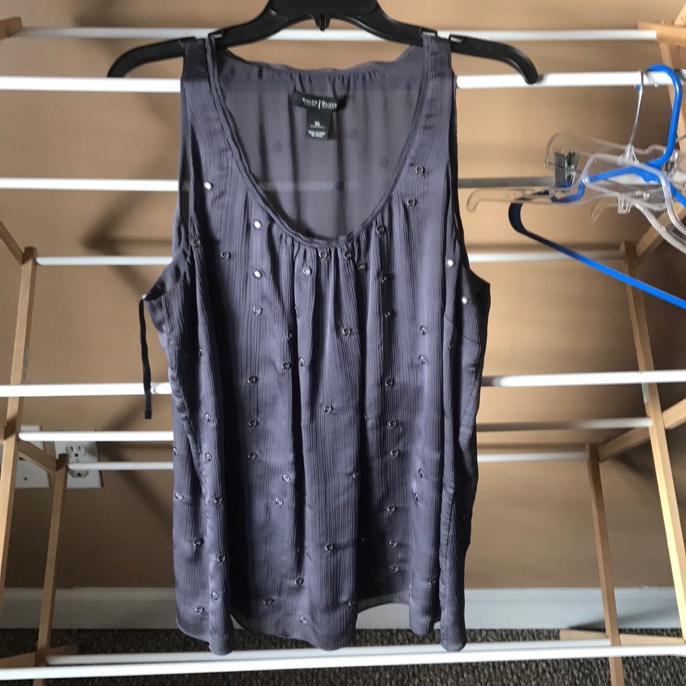 Dressy dark grey tank